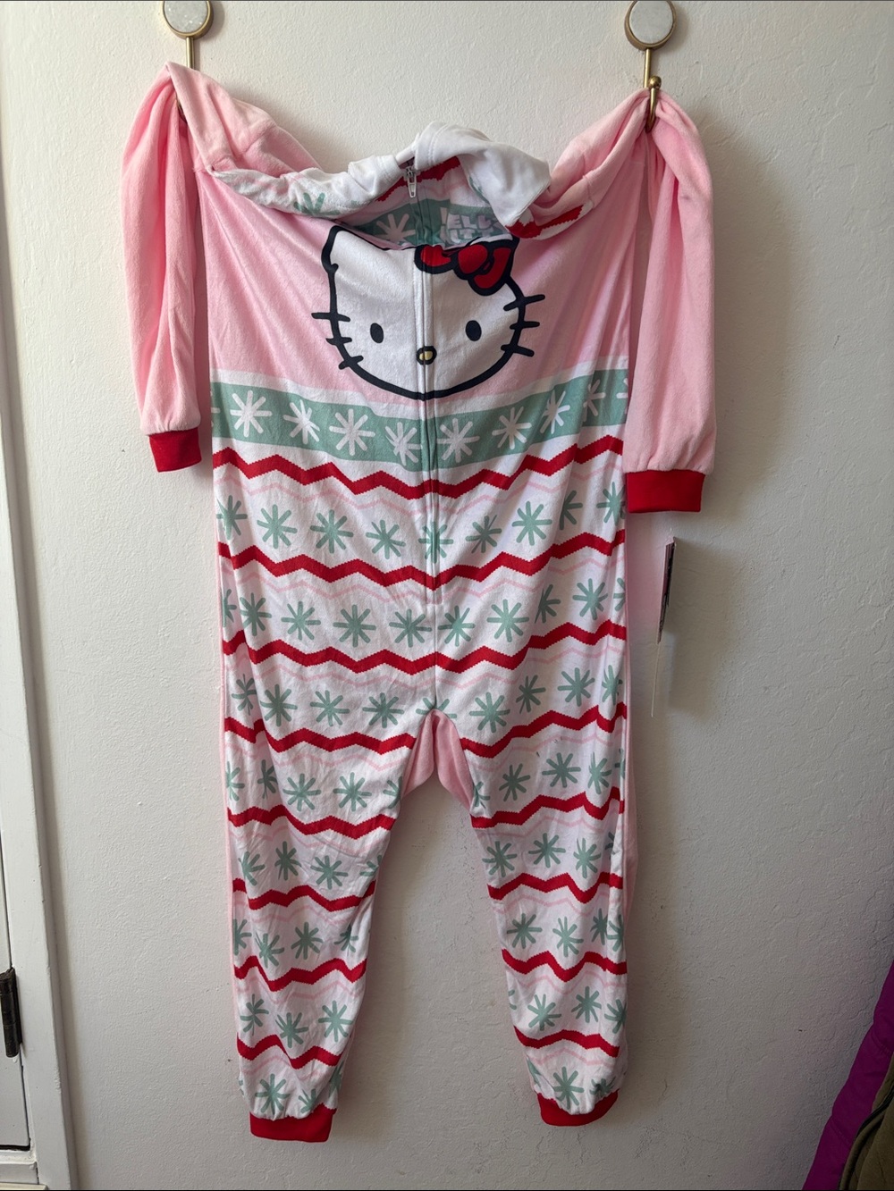 Hello Kitty Pink, Red & Mint Holiday Onesie Romper
